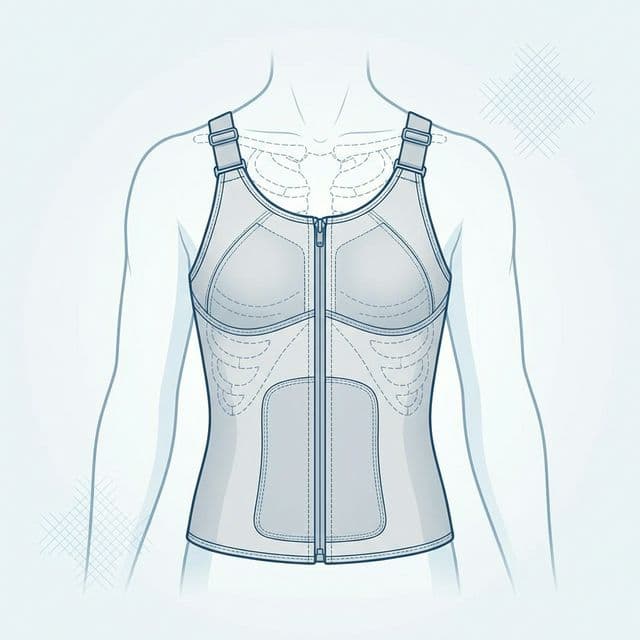 Post-surgery compression vest guide