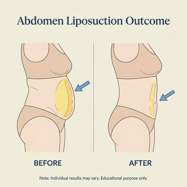 Abdomen Liposuction Result