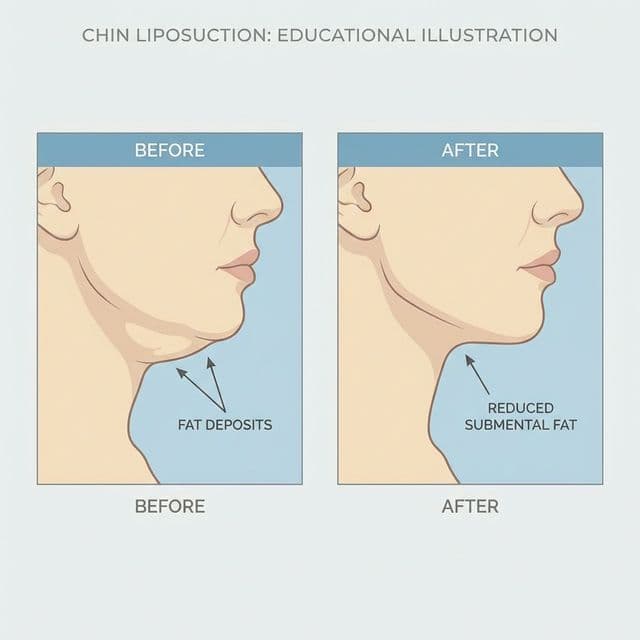 Chin Liposuction Result