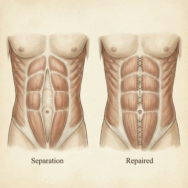 Diastasis recti repair visual