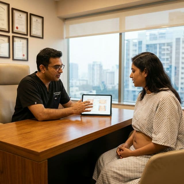 Tummy tuck consultation with Dr. Dushyanth Kalva